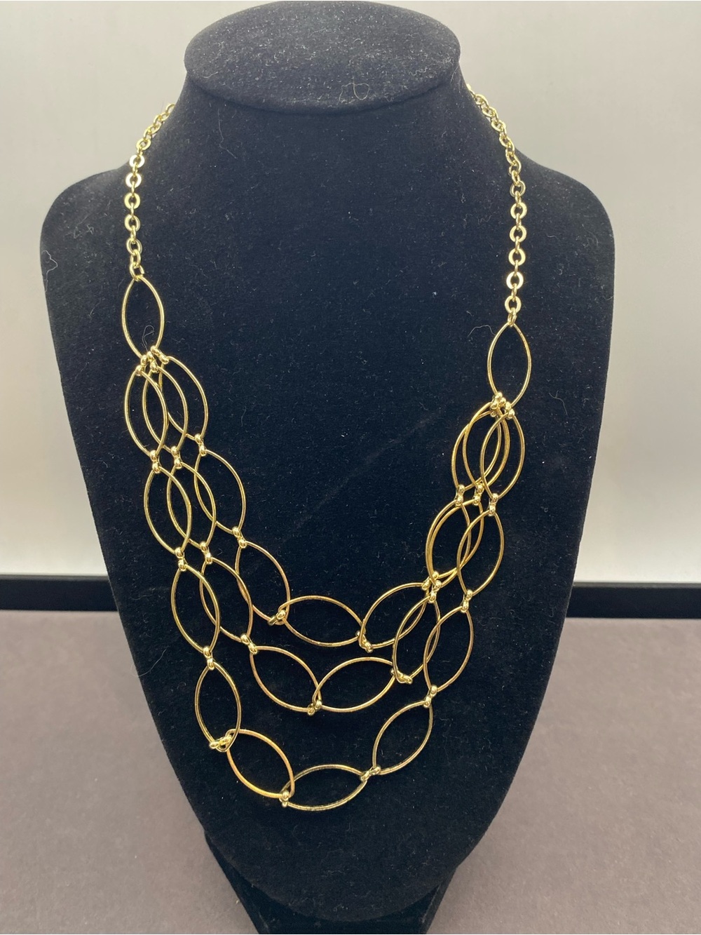 Avon Gold Multi-Layer Oval Link Necklace - Women Jewelry